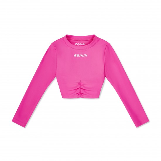 Bonini Aspire hot pink long sleeved sport top 