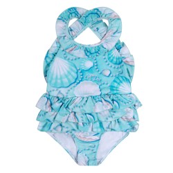 ADEE blue Ariel pearl print swimsuit 