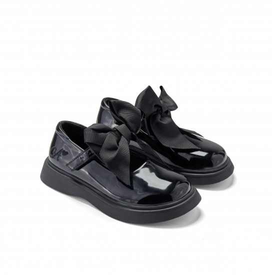 ADEE Black Lyra Black bow shoe ADEE Black Lyra Black bow shoe
