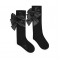 ADEE Black Poppy back to school knee high socks