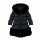 ADEE Black Rhea long fur trim jacket 