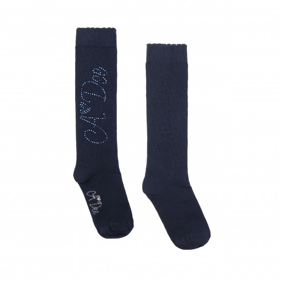 ADEE Seren Dark Navy back to school knee high socks 