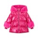 ADEE Fuchsia Pink Avery fur trim jacket 