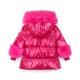 ADEE Fuchsia Pink Avery fur trim jacket 