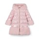 ADEE Pale Pink Aurora long fur trim jacket 