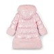 ADEE Pale Pink Aurora long fur trim jacket 