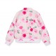 ADEE Pale Pink Alice Rose print bomber jacket 