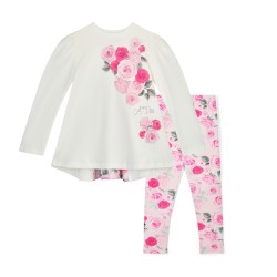 ADEE Pale Pink Ayla rose print legging set 