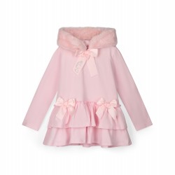 ADEE Pale Pink Alina fur hood legging set 