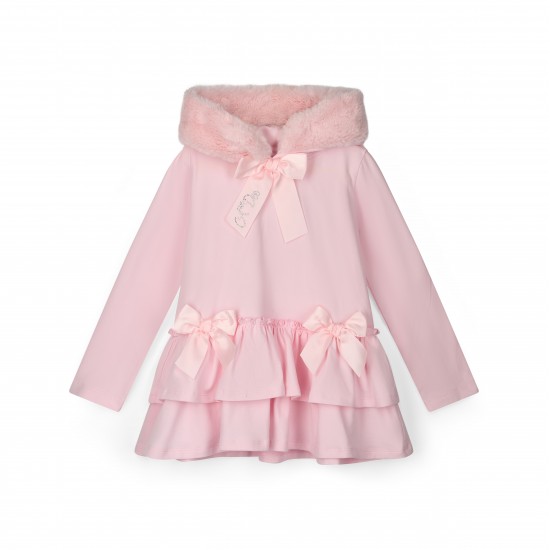ADEE Pale Pink Alina fur hood legging set 