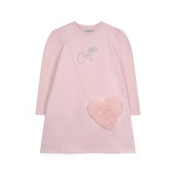 ADEE Pale Pink Alyssa fur handbag dress 