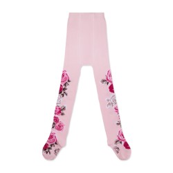 ADEE Pale Pink Ari Rose print tights 