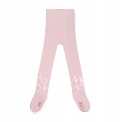 ADEE Pale Pink Adaline bow tights