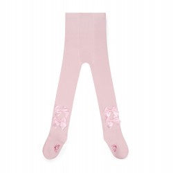 ADEE Pale Pink Adaline bow tights
