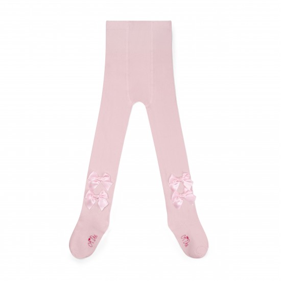 ADEE Pale Pink Adaline bow tights