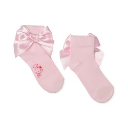 ADEE Pale Pink Alexis bow ankle socks ADEE Pale Pink Alexis bow ankle socks