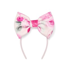 ADEE Pale Pink Allie printed bow headband 