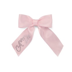 ADEE Pale Pink Ariah satin bow clip 