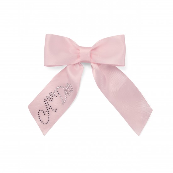 ADEE Pale Pink Ariah satin bow clip 