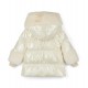 ADEE White Avery short fur trim jacket
