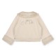 ADEE Stone/Beige Audrey fur trim bomber jacket 