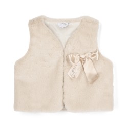 ADEE Stone/Beige Anna fur gilet 