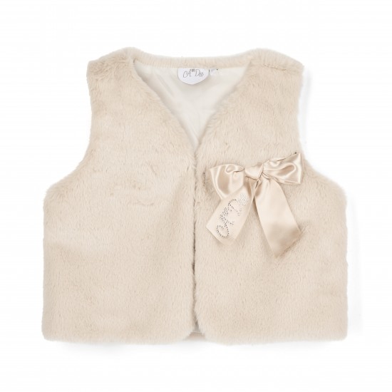 ADEE Stone/Beige Anna fur gilet 