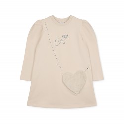 ADEE Stone/Beige Alyssa fur handbag dress