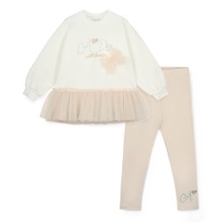 ADEE White Bonnie tulle legging set 