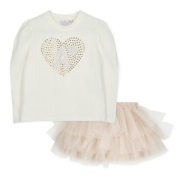 ADEE White Blair tulle skirt set 