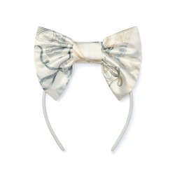 ADEE White Allie Printed bow headband 