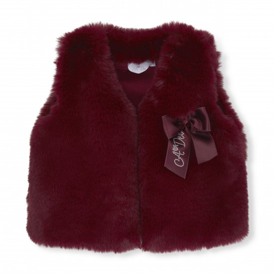 ADEE Deep Cherry Anna fur gilet 