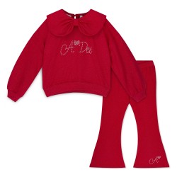 ADEE Red Amara flare tracksuit