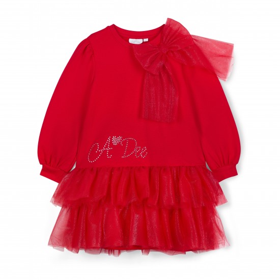 ADEE Red Brandy tulle bow dress 