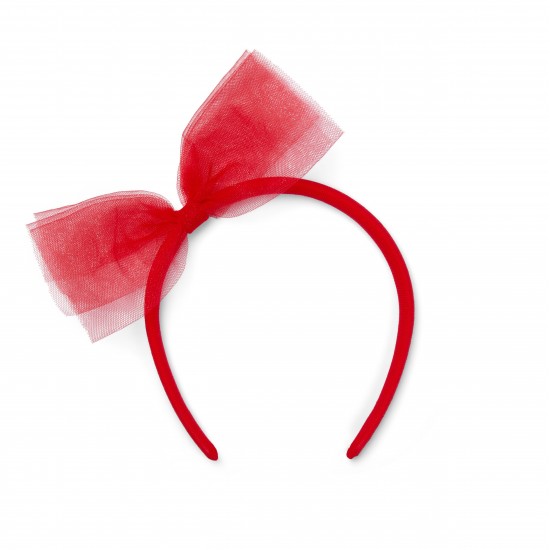 ADEE Red Brynn tulle bow headband 