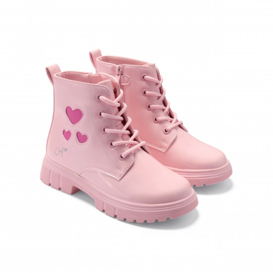 ADEE Pink Amore heart boots 