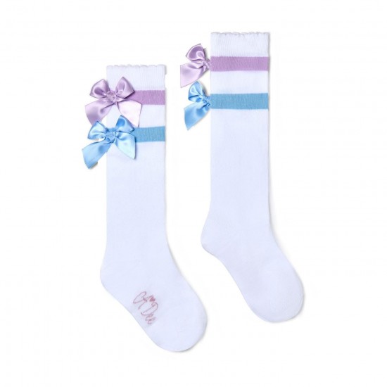 ADEE White Saint knee high socks 