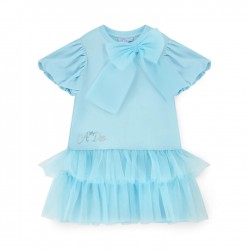 ADEE Blue Sparkle tulle frill dress 