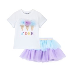 ADEE White Suzi tulle skirt set 