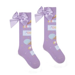ADEE Lilac Sandra knee high socks 