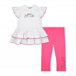 ADEE White Tullulah ric rac legging set 