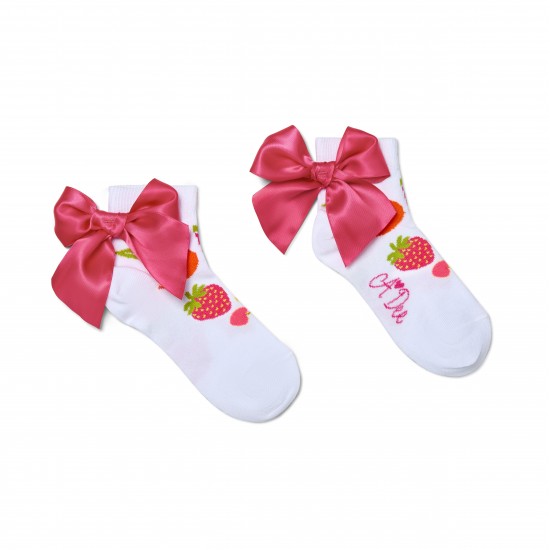 ADEE White Tiara ankle socks 