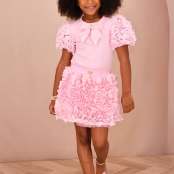 Angels Face Pale Pink t-shirt + skirt set 