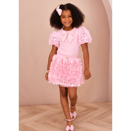 Angels Face Pale Pink t-shirt + skirt set 