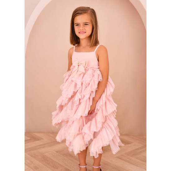 Angels Face Pink Blush Rose frill dress 