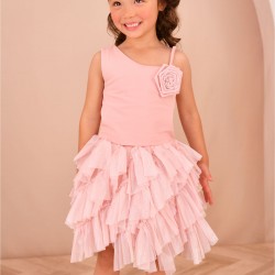 Angels Face Pink Blush rose top + frill skirt set 