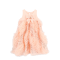 Angels Face Peach frill + sequin bow dress 