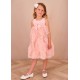 Angels Face Peach frill + sequin bow dress 