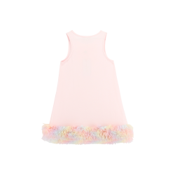 Angels Face Pale Pink rainbow tulle dress 