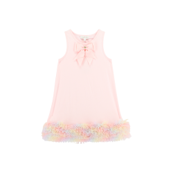 Angels Face Pale Pink rainbow tulle dress 